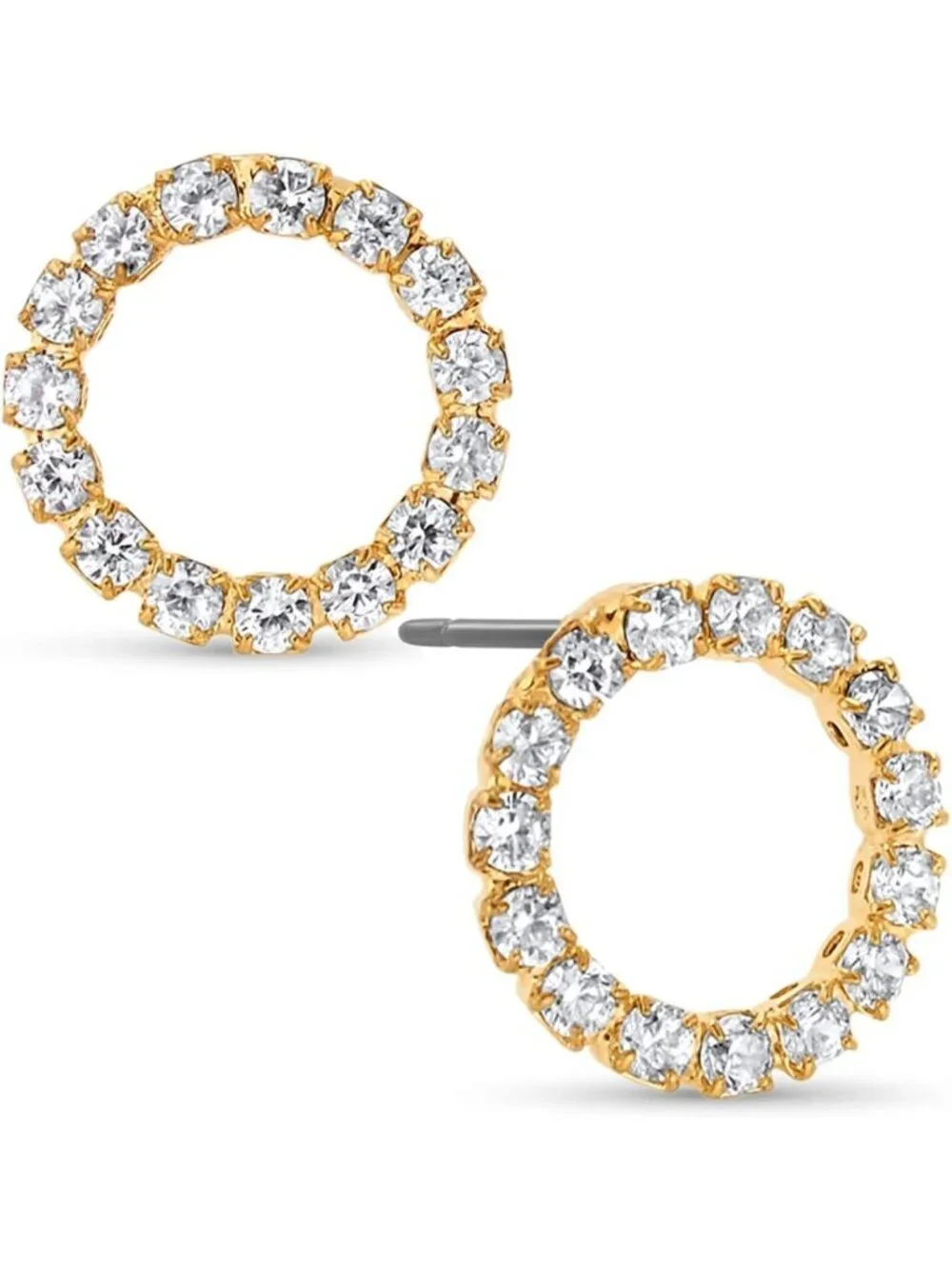 Elegant Simulated Diamond Stud Earrings for Women - Small Circle & Teardrop CZ